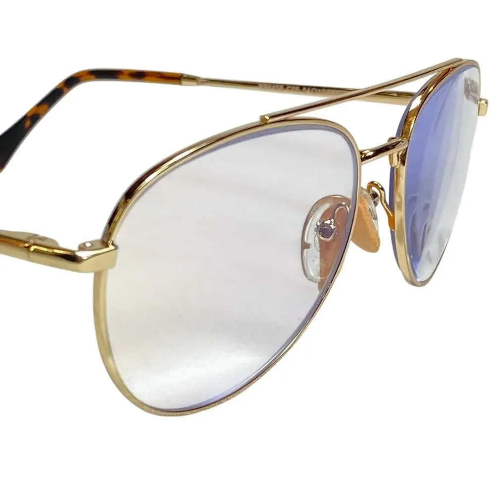 Ray-Ban RBPILOT RB6456 Gold Aviator Eyeglasses Frames Only 54-17-140 Italy